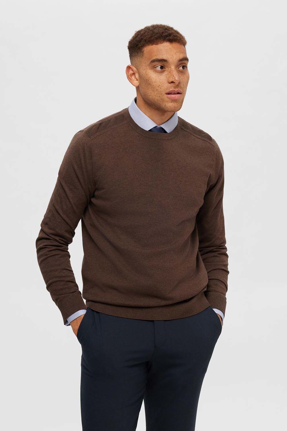 Selected Homme Trui Berg Bruin Selected Homme Trui Berg Bruin