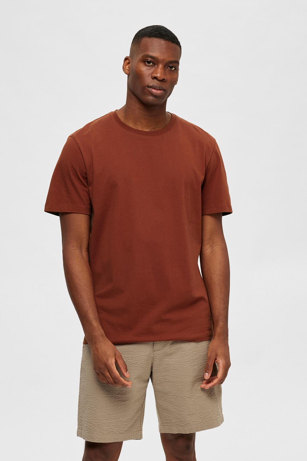 Selected Homme T-Shirt Rood Selected Homme T-Shirt Rood