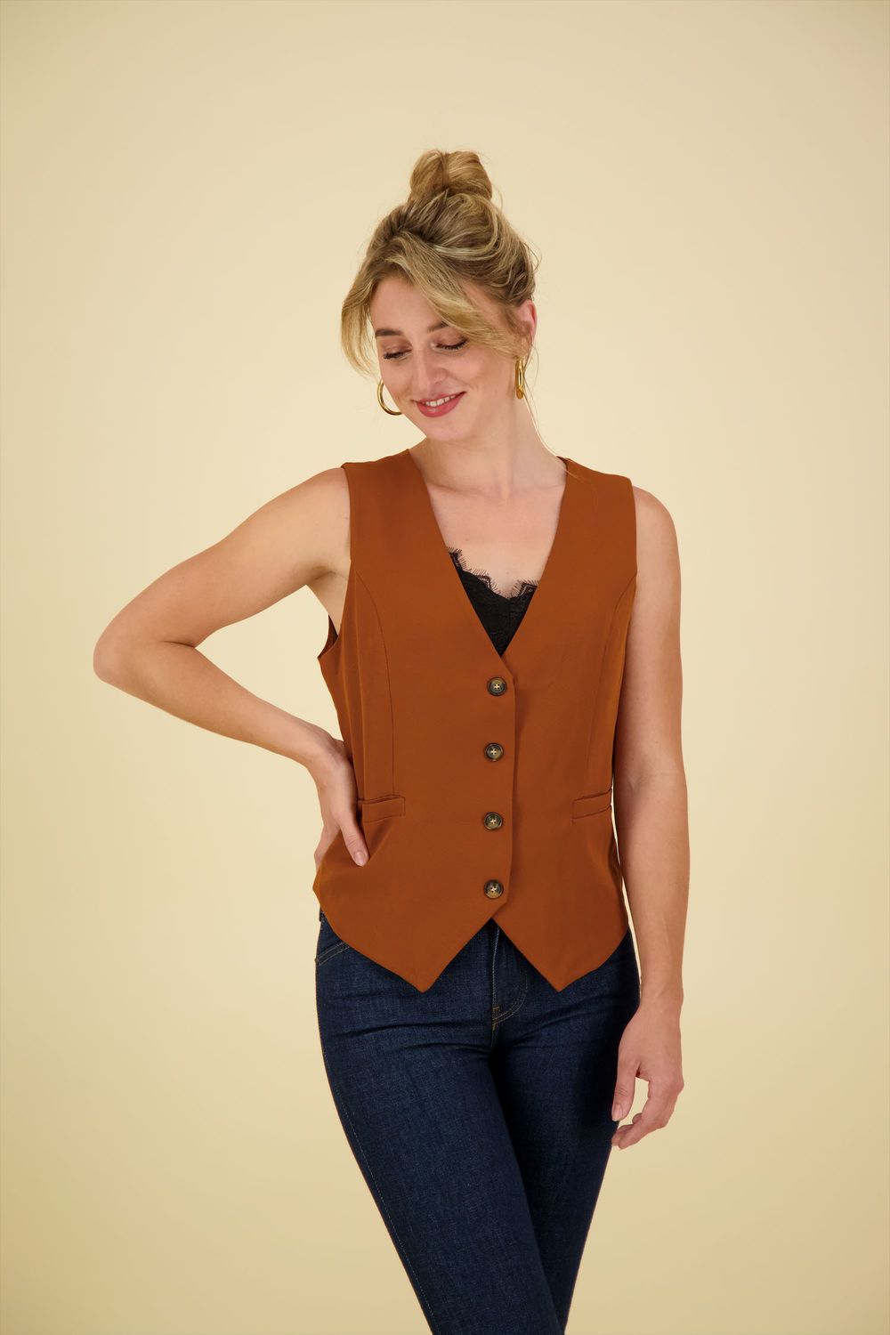 Sorbet Gilet Sbangelina Bruin