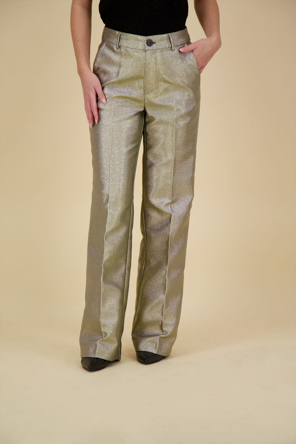 Co'couture Pantalon Sparkle Goud Co'couture Pantalon Sparkle Goud