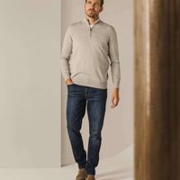 Pullover Sportzip Pl Beige