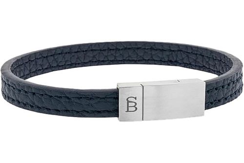 Steel & Barnett Leather Bracelet Grady Blauw