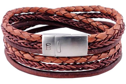 Steel & Barnett Leather bracelet Bonacci Beige
