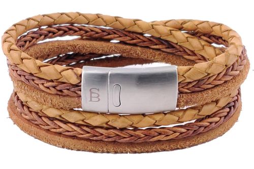 Steel & Barnett Leather bracelet Bonacci Bruin