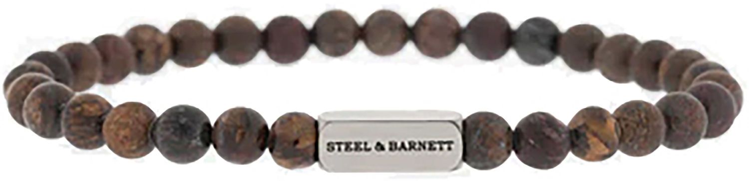 Steel & Barnett Armband Bruin/Zilver