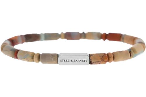 Steel & Barnett Stones Bracelet Colourful Cal Blauw