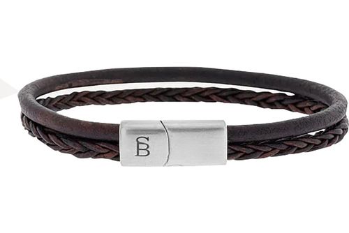Steel & Barnett Leather Bracelet Denby Bruin