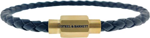Steel & Barnett Leather bracelet luke landon Geel