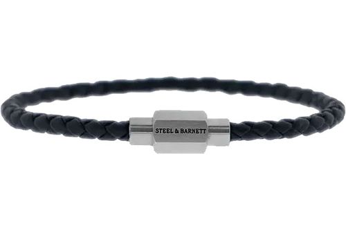 Steel & Barnett Leather bracelet luke landon Zwart