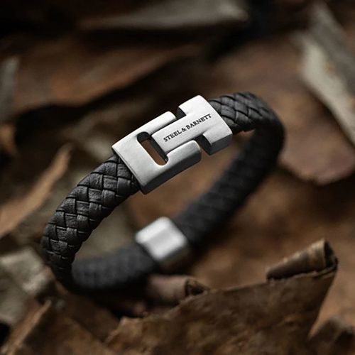 Steel & Barnett Leather Bracelet Harrison Zwart