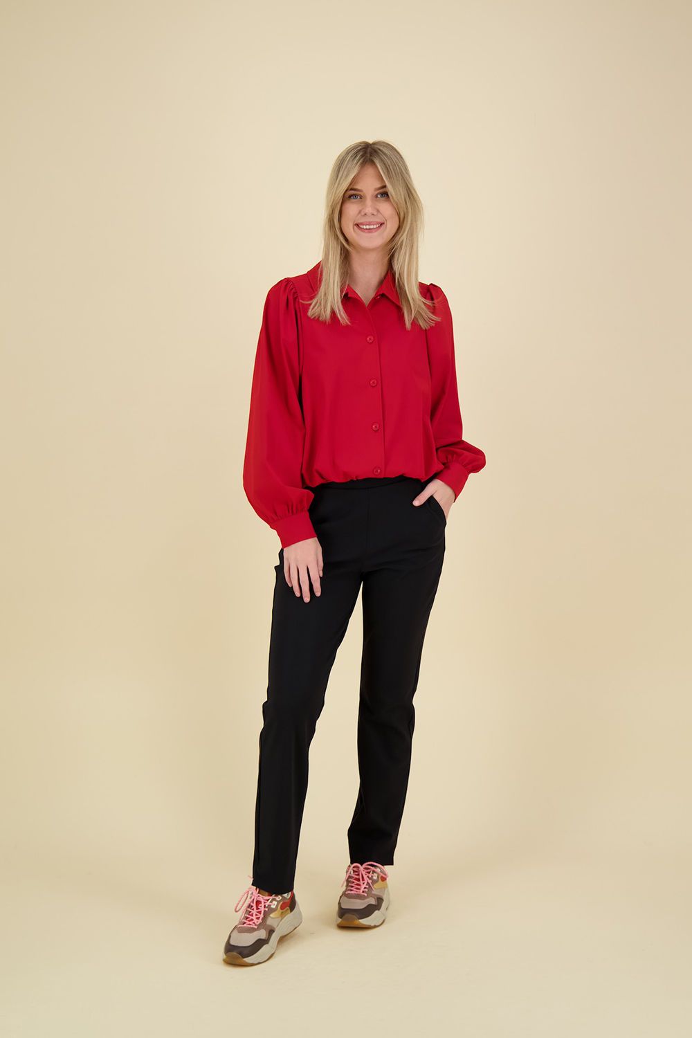 Studio Anneloes Anne bonded trousers Zwart