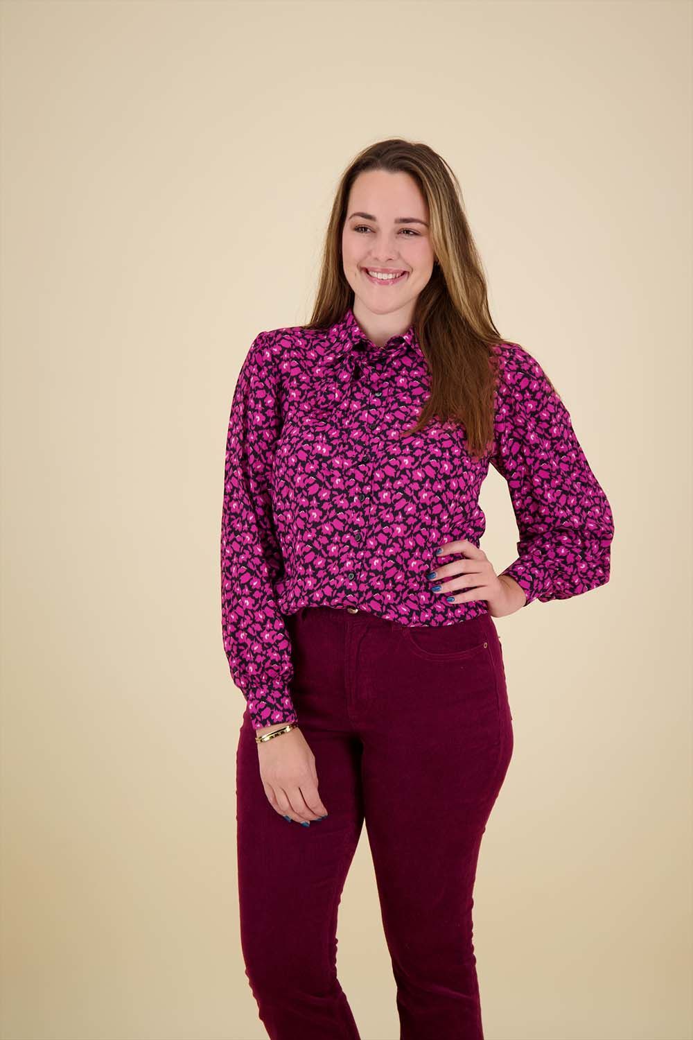 Studio Anneloes Blouse Lotte Fuchsia Roze