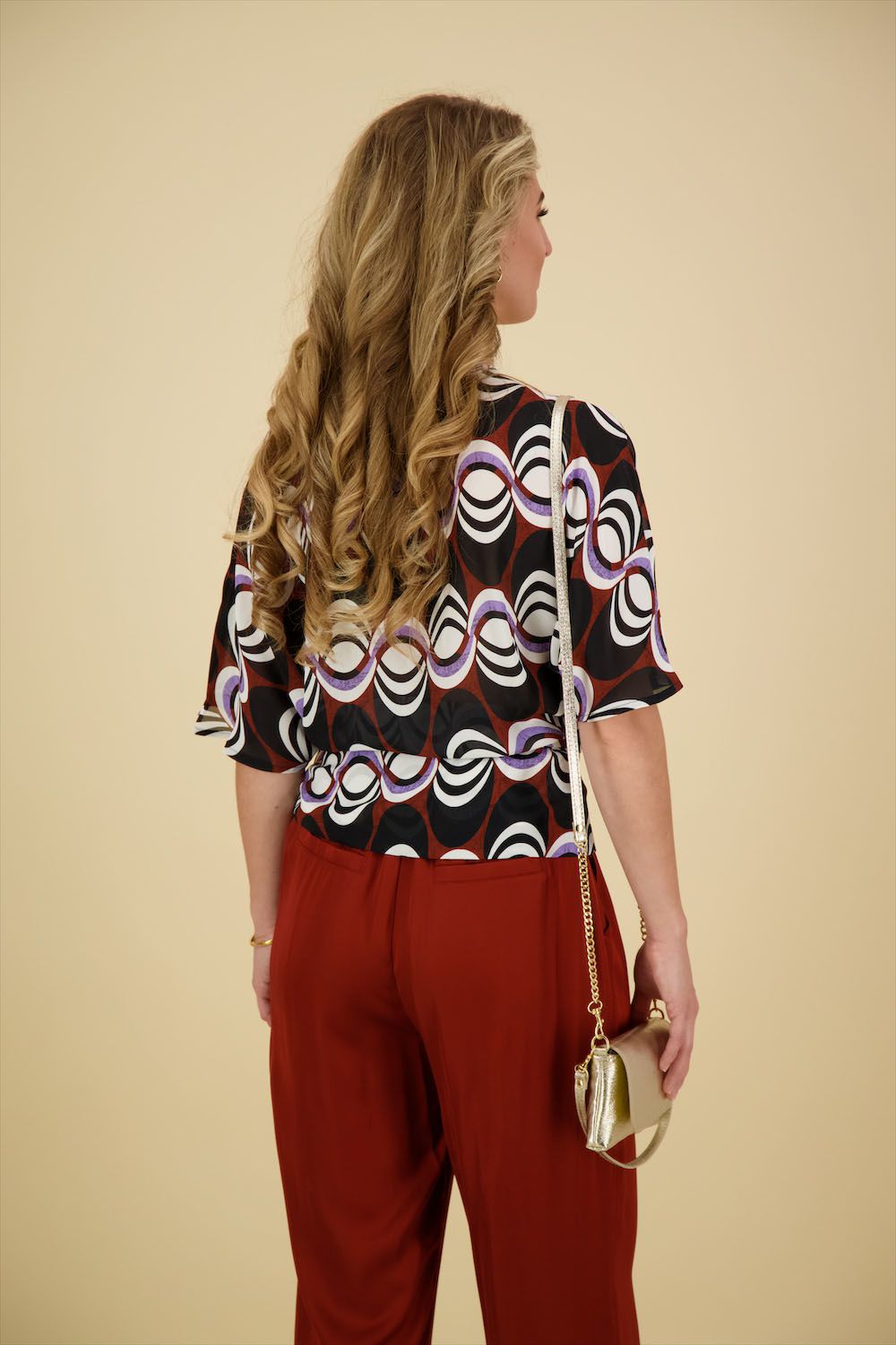 Studio Anneloes Blouse Sille Retro Bruin 