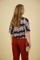 Sille retro blouse Bruin