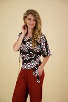 Sille retro blouse Bruin