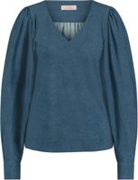 Les denim top Blauw