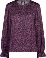 Madison flower ls top Zwart