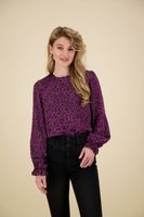 Madison flower ls top Zwart