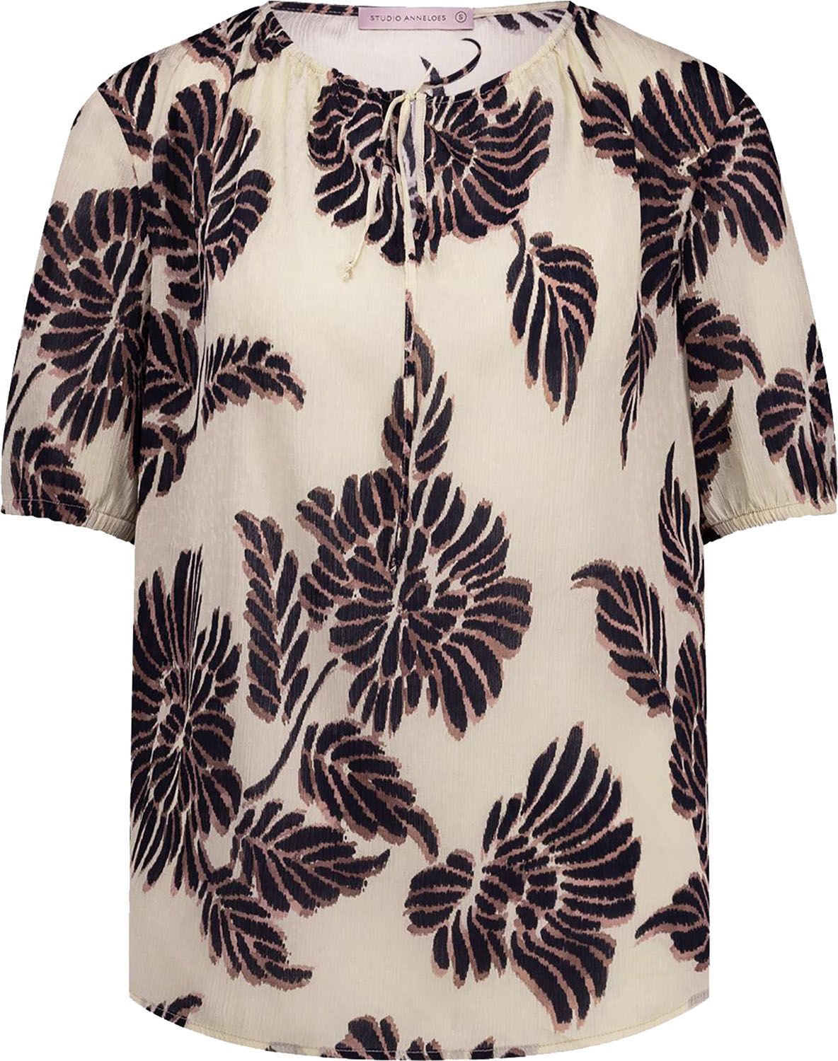 Studio Anneloes Top Maite Flower Crepe Bruin