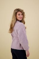 Marcie boucle cardigan Roze