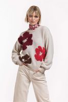 Pullover Nour Flower  Wit