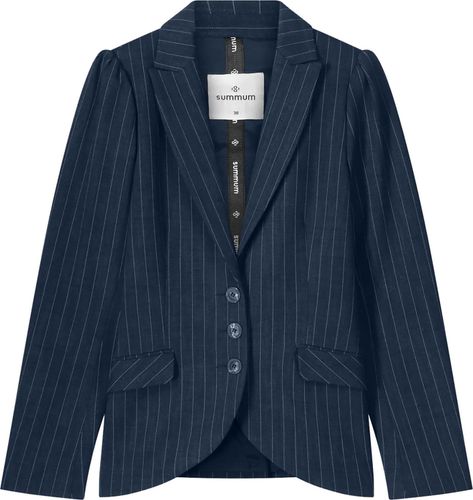 Summum Blazer Punto Vintage Streep Blauw