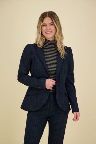 Summum Blazer Punto Vintage Streep Blauw