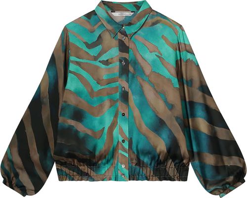 Summum Blouse Smock Painted Tiger Groen