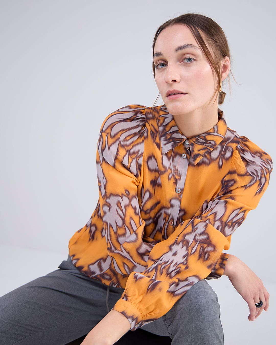 Summum Blouse Spicy Print Geel