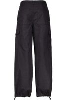 Loose cargo pants brisk cotton stretch twill Zwart