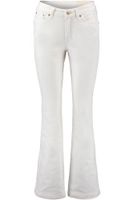 White flared jeans white midweight denim Wit