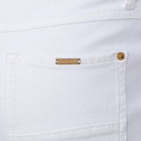 White flared jeans white midweight denim Wit
