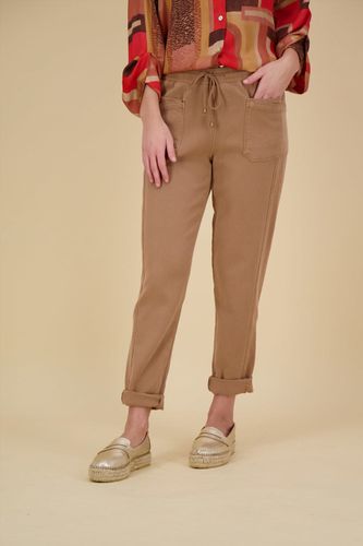 Summum Jogger fit pants lyocell stretch tricot Beige