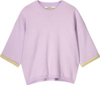 Sweater 3/4 sleeve double face summer cotton knit Paars