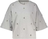 Sweatshirt Boxy Embellished Grijs