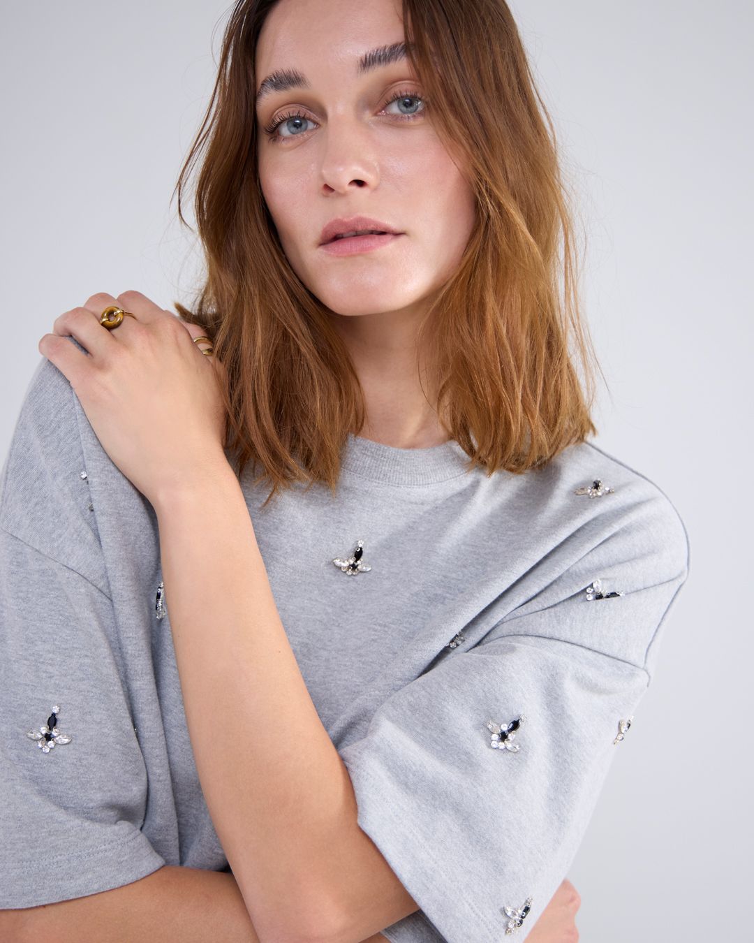 Summum Sweatshirt Boxy grijs