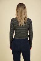 Top Rib Stripe Blauw