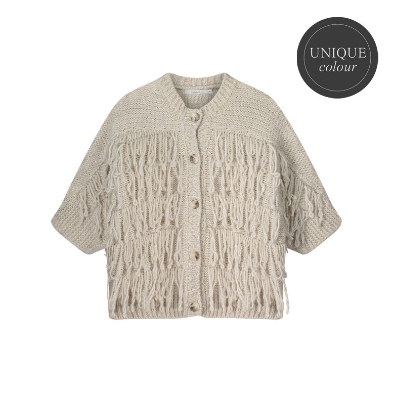 Summum Vest Fringe Wit 