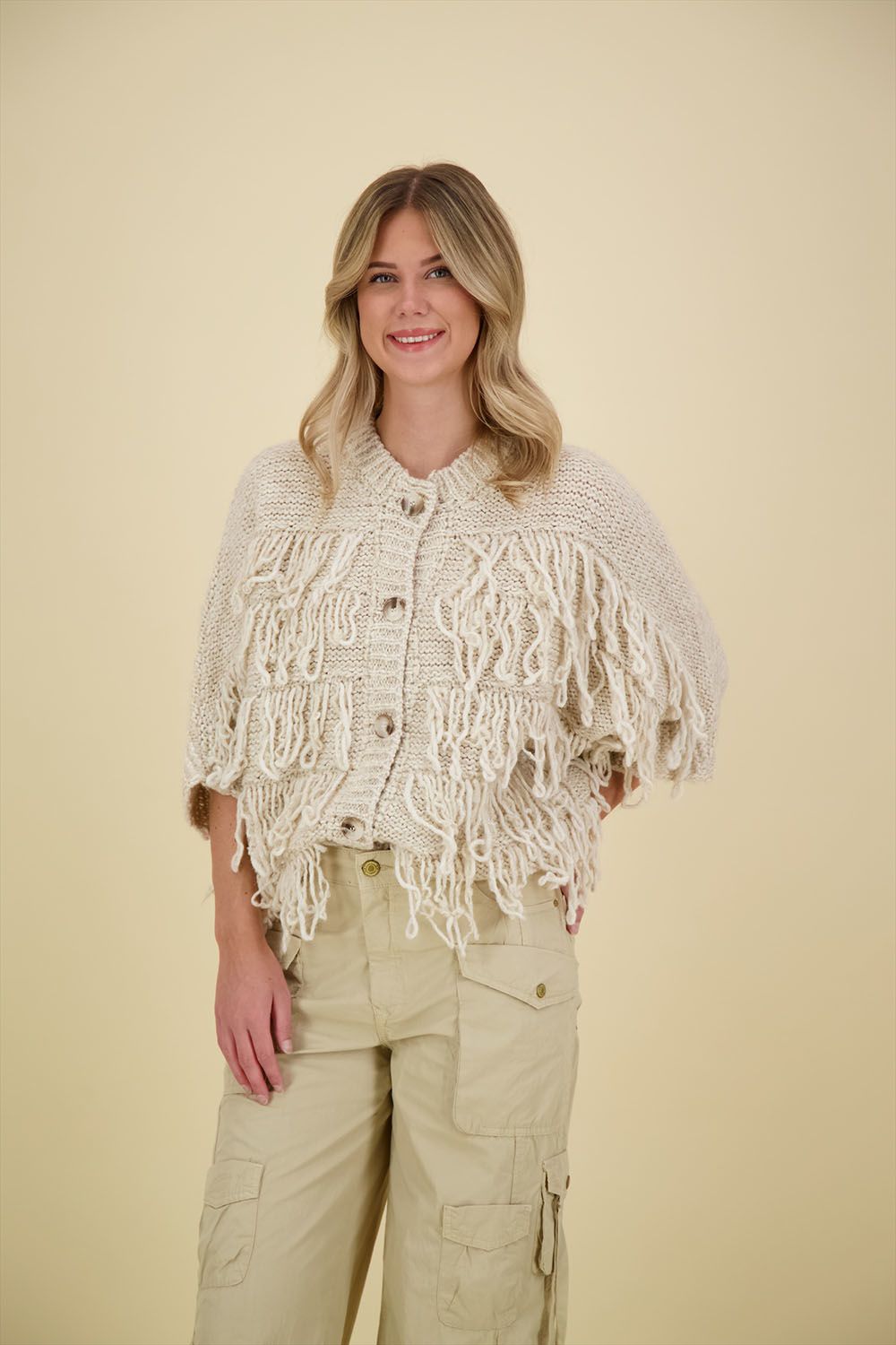 Summum Vest Fringe Wit 