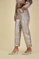 Pantalon Foil Coated Twill Wit