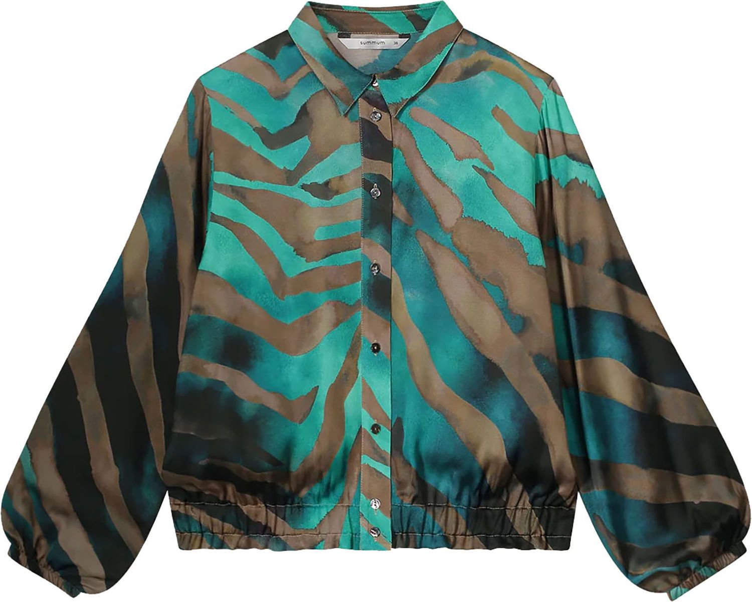 Blouse Smock Painted Tiger Groen