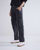 Cargo Jeans Baggy Zwart