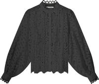 Blouse Lace Organza Zwart