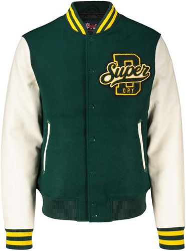 Superdry varsity wool bomber Groen