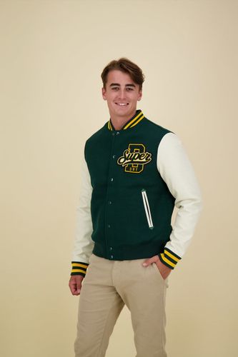 Superdry varsity wool bomber Groen