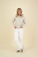 Embosed VL hoodie Beige