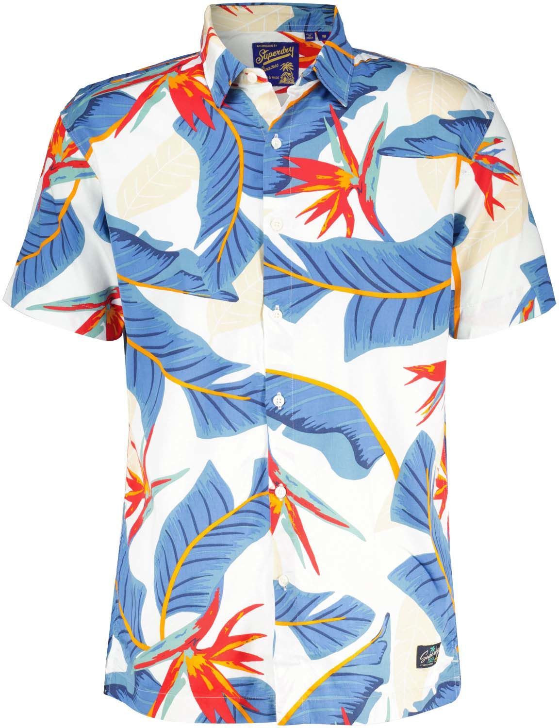 Superdry Overhemd Hawaii Blauw