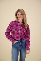 check flannel shirt Rood