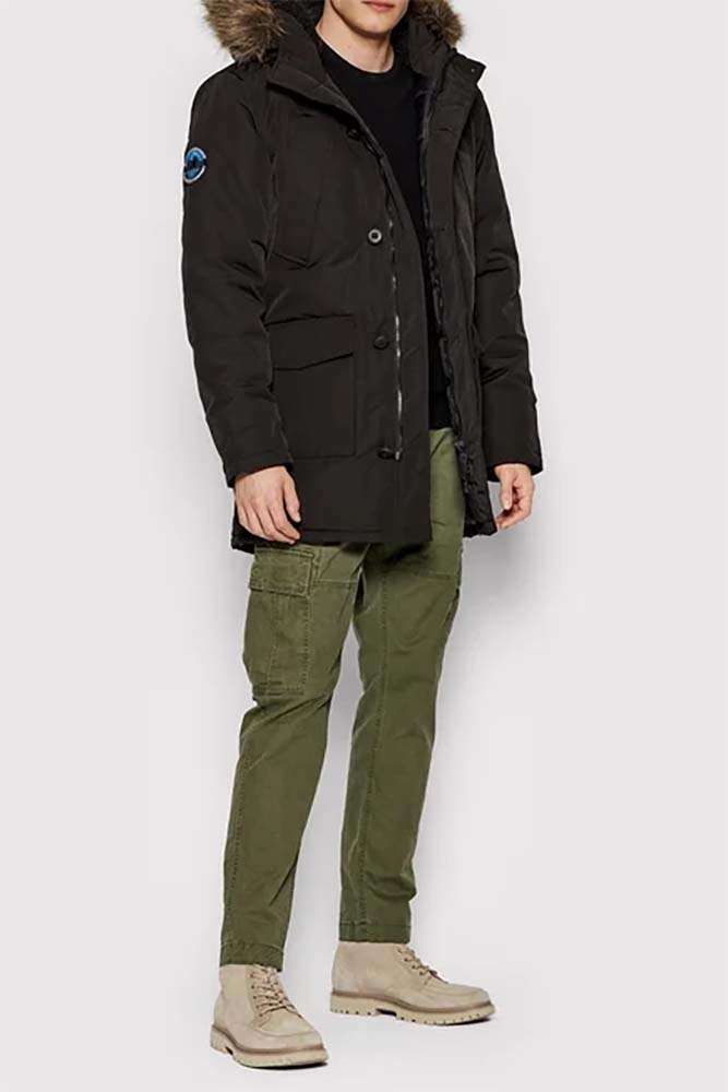 Superdry Parka Jas Everest Zwart