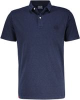 Polo textured jersey Blauw